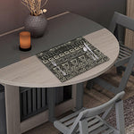 Beige Aztec Pattern Print Placemat