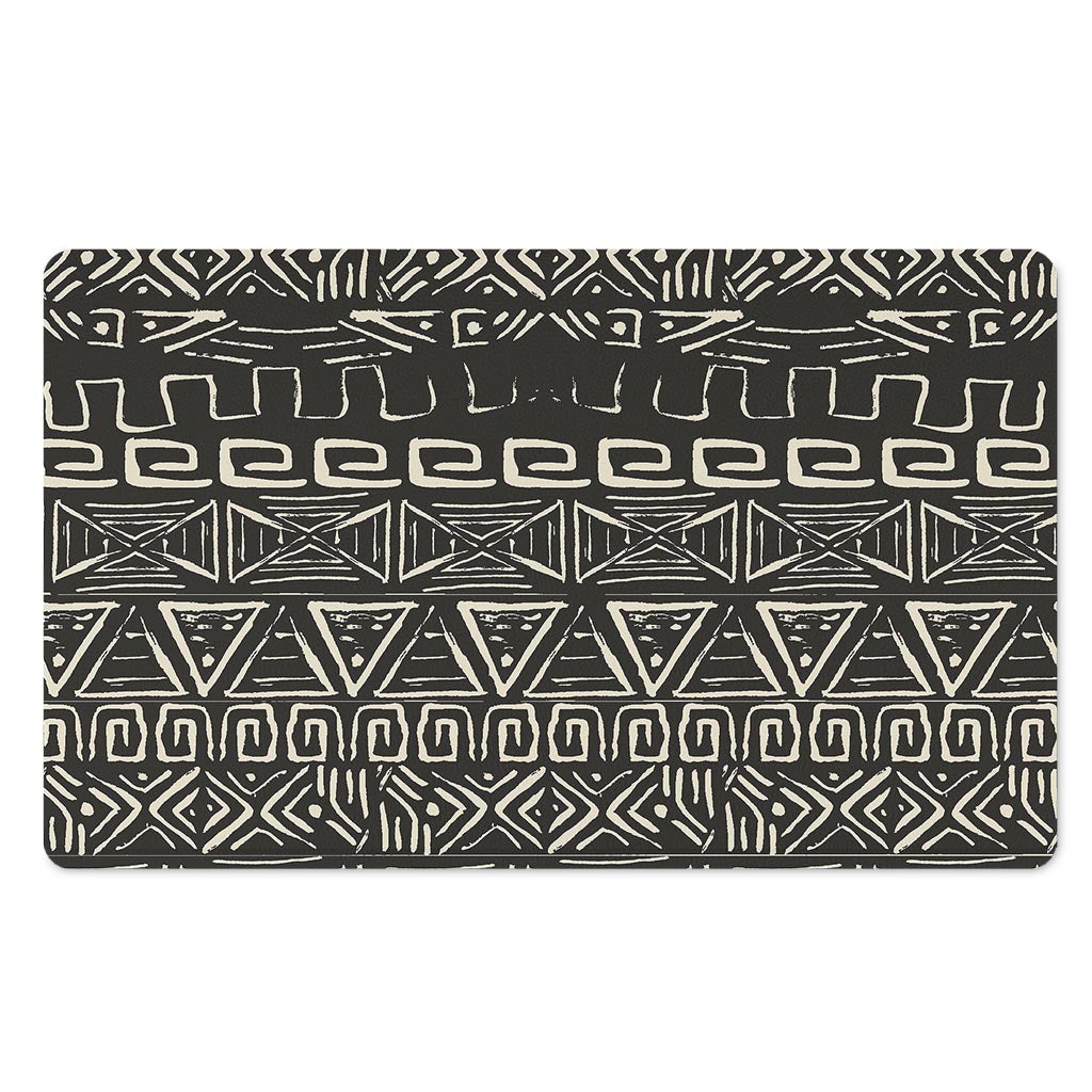 Beige Aztec Pattern Print Polyester Doormat