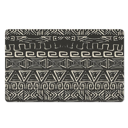 Beige Aztec Pattern Print Polyester Doormat