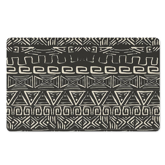 Beige Aztec Pattern Print Polyester Doormat