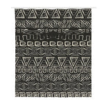 Beige Aztec Pattern Print Polyester Shower Curtain