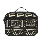 Beige Aztec Pattern Print Portable Lunch Bag