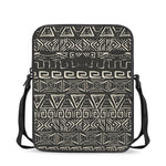 Beige Aztec Pattern Print Rectangular Crossbody Bag