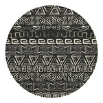 Beige Aztec Pattern Print Round Blanket