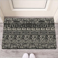 Beige Aztec Pattern Print Rubber Doormat