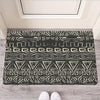 Beige Aztec Pattern Print Rubber Doormat