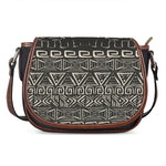 Beige Aztec Pattern Print Saddle Bag