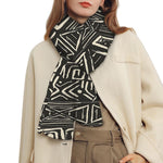 Beige Aztec Pattern Print Scarf