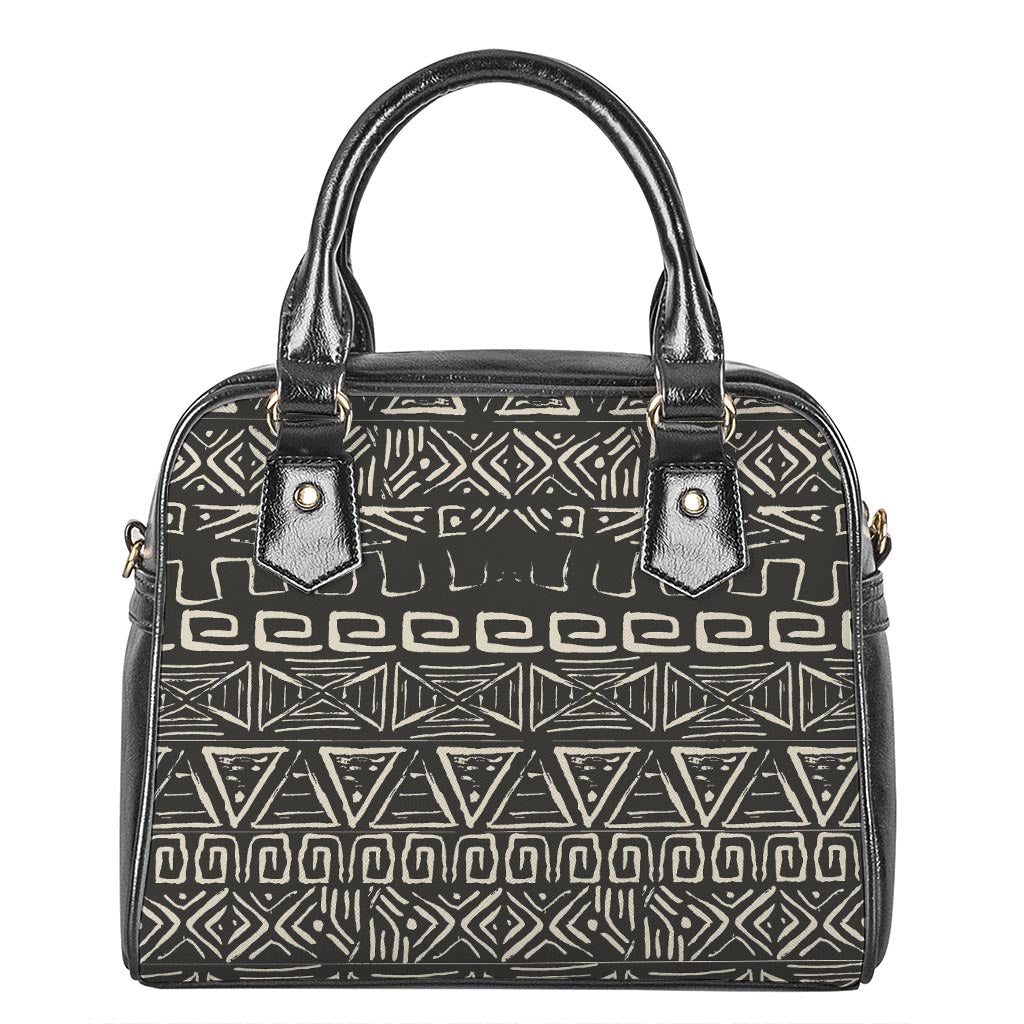 Beige Aztec Pattern Print Shoulder Handbag