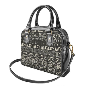 Beige Aztec Pattern Print Shoulder Handbag
