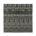 Beige Aztec Pattern Print Silk Bandana