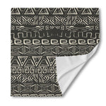 Beige Aztec Pattern Print Silk Bandana