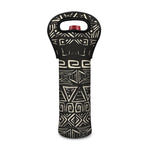 Beige Aztec Pattern Print Single Neoprene Wine Tote