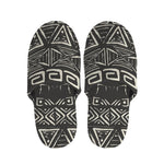 Beige Aztec Pattern Print Slippers