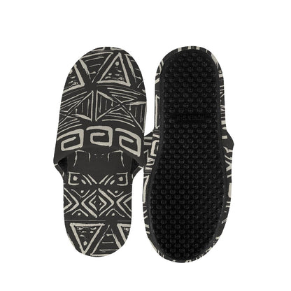 Beige Aztec Pattern Print Slippers