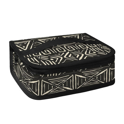 Beige Aztec Pattern Print Small Lunch Bag