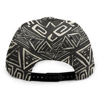 Beige Aztec Pattern Print Snapback Cap