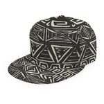 Beige Aztec Pattern Print Snapback Cap