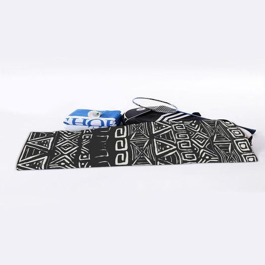 Beige Aztec Pattern Print Sports Towel