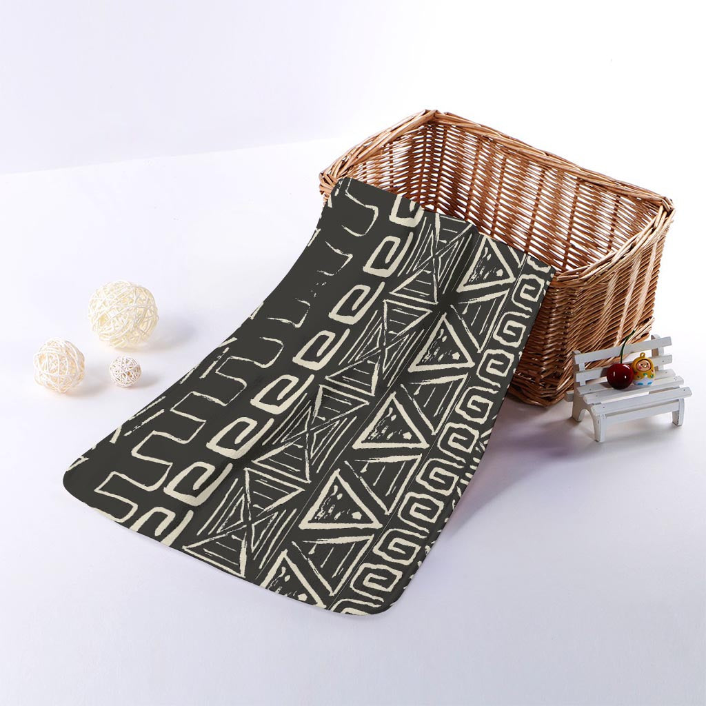 Beige Aztec Pattern Print Towel