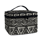 Beige Aztec Pattern Print Travel Makeup Bag