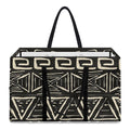 Beige Aztec Pattern Print Utility Tote Bag