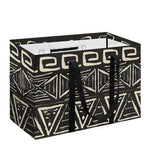 Beige Aztec Pattern Print Utility Tote Bag