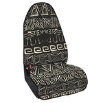 Beige Aztec Pattern Print Waterproof Car Seat Cover