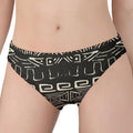 Beige Aztec Pattern Print Women's Panties