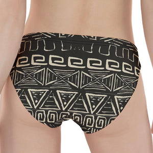 Beige Aztec Pattern Print Women's Panties