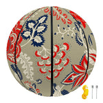 Beige Bohemian Floral Pattern Print Basketball