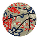 Beige Bohemian Floral Pattern Print Basketball