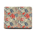 Beige Bohemian Floral Pattern Print Bifold Wallet