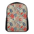 Beige Bohemian Floral Pattern Print Casual Backpack