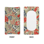 Beige Bohemian Floral Pattern Print Changing Pad Cover