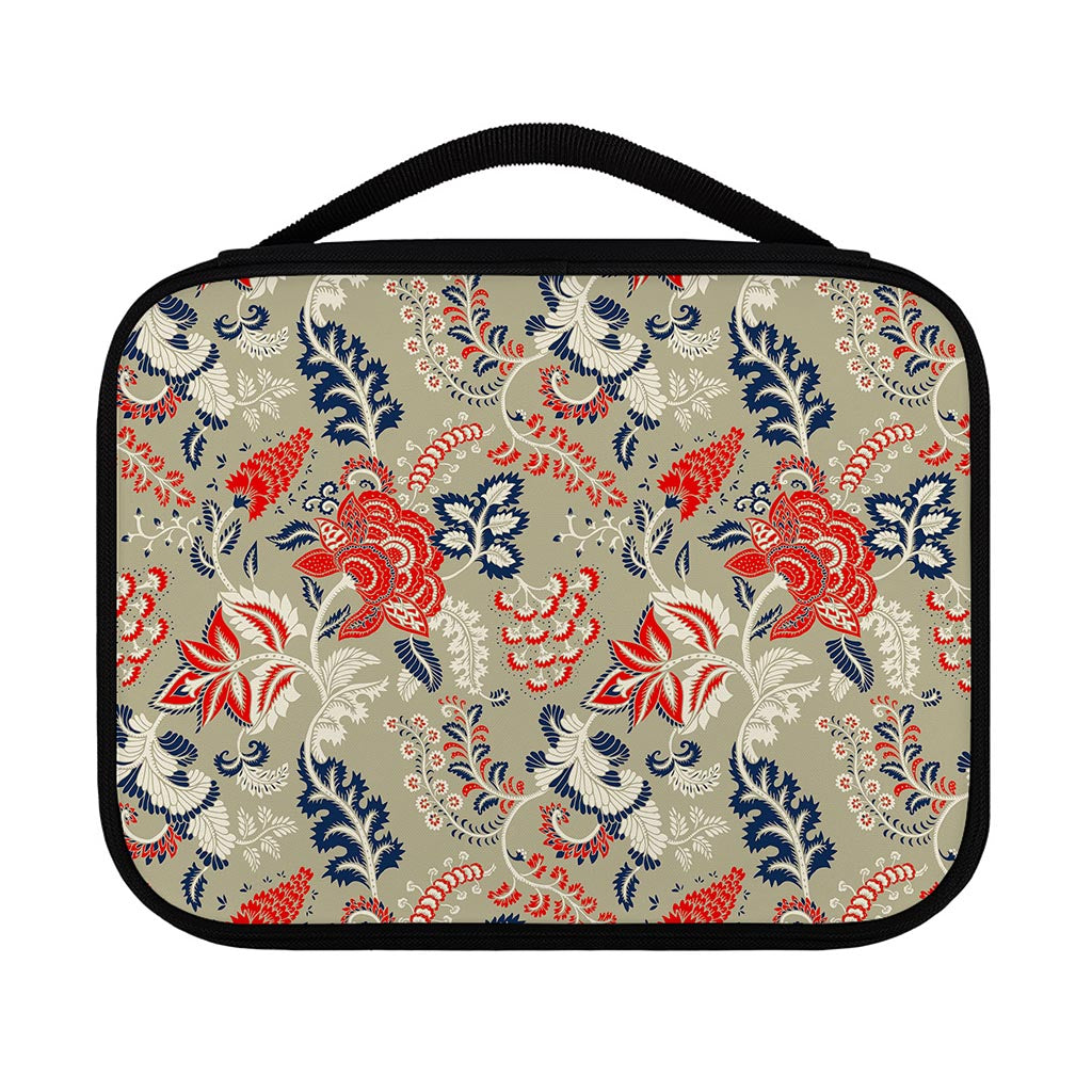 Beige Bohemian Floral Pattern Print Classic Bible Case