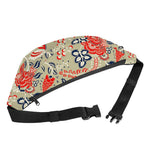 Beige Bohemian Floral Pattern Print Fanny Pack