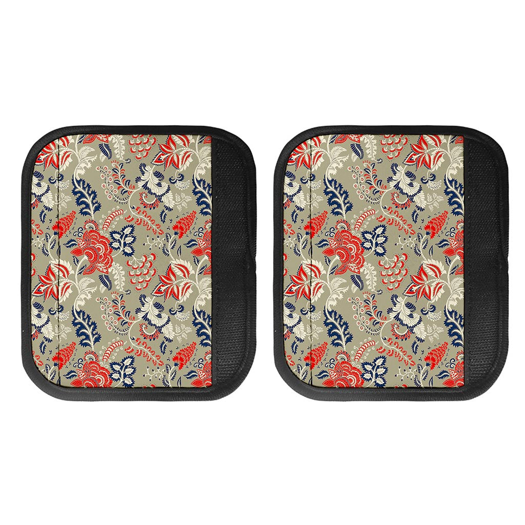 Beige Bohemian Floral Pattern Print Handle Covers