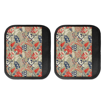 Beige Bohemian Floral Pattern Print Handle Covers