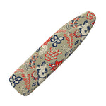 Beige Bohemian Floral Pattern Print Ironing Board Cover
