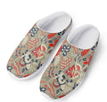 Beige Bohemian Floral Pattern Print Mesh Casual Shoes