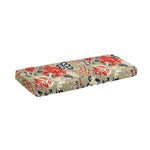 Beige Bohemian Floral Pattern Print Piano Keyboard Cover