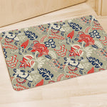 Beige Bohemian Floral Pattern Print Polyester Doormat