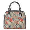 Beige Bohemian Floral Pattern Print Shoulder Handbag