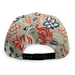 Beige Bohemian Floral Pattern Print Snapback Cap