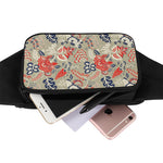 Beige Bohemian Floral Pattern Print Waist Bag