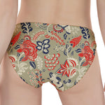 Beige Bohemian Floral Pattern Print Women's Panties
