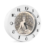 Beige Buddha Mandala Print Alarm Clock