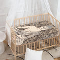 Beige Buddha Mandala Print Baby Crib Sheet