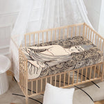 Beige Buddha Mandala Print Baby Crib Sheet